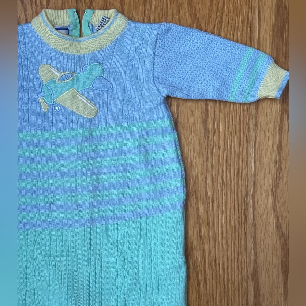 Vintage Retro 80s Bonjour Brand 6/9 Months Baby Romper